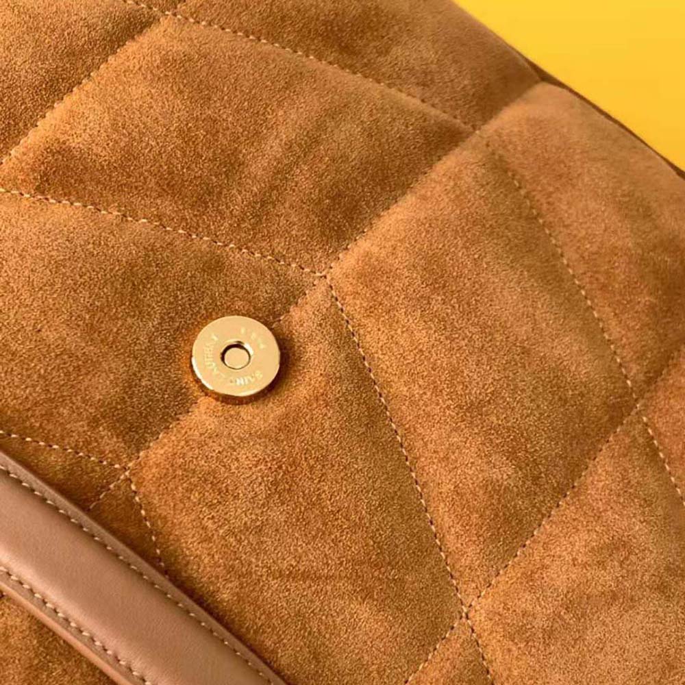 Saint Laurent YSL Women Puffer Small Bag in Quilted Suede - image 7