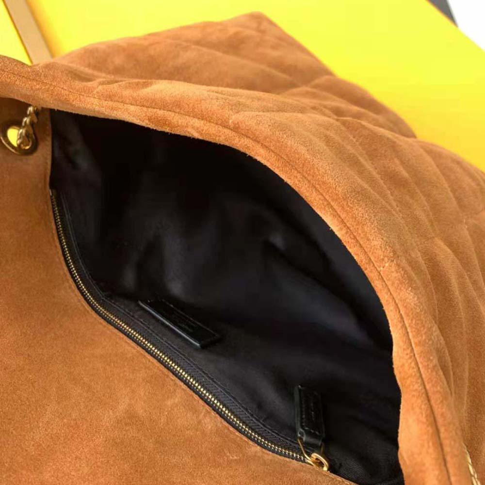 Saint Laurent YSL Women Puffer Small Bag in Quilted Suede - image 8