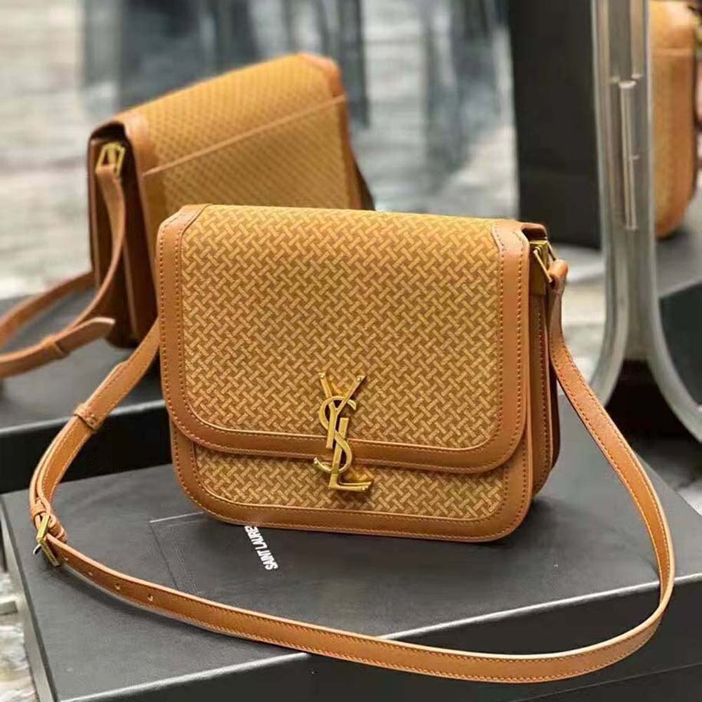 Saint Laurent YSL Women Solferino Medium Satchel in Leather and a Braided Suede Print - image 2