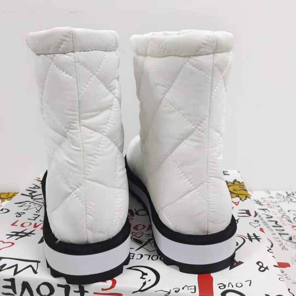 Dolce Gabbana D&G Women Nylon Ankle Boots with DG Logo-White - image 5