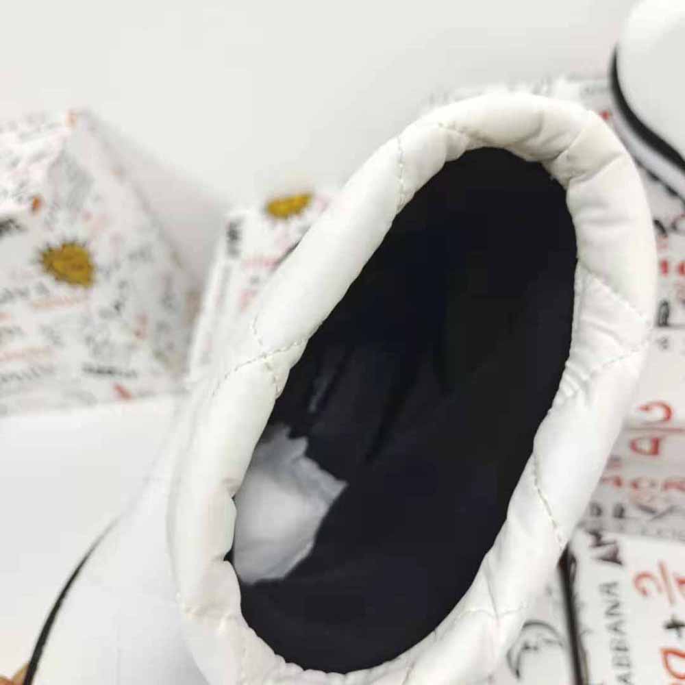 Dolce Gabbana D&G Women Nylon Ankle Boots with DG Logo-White - image 10