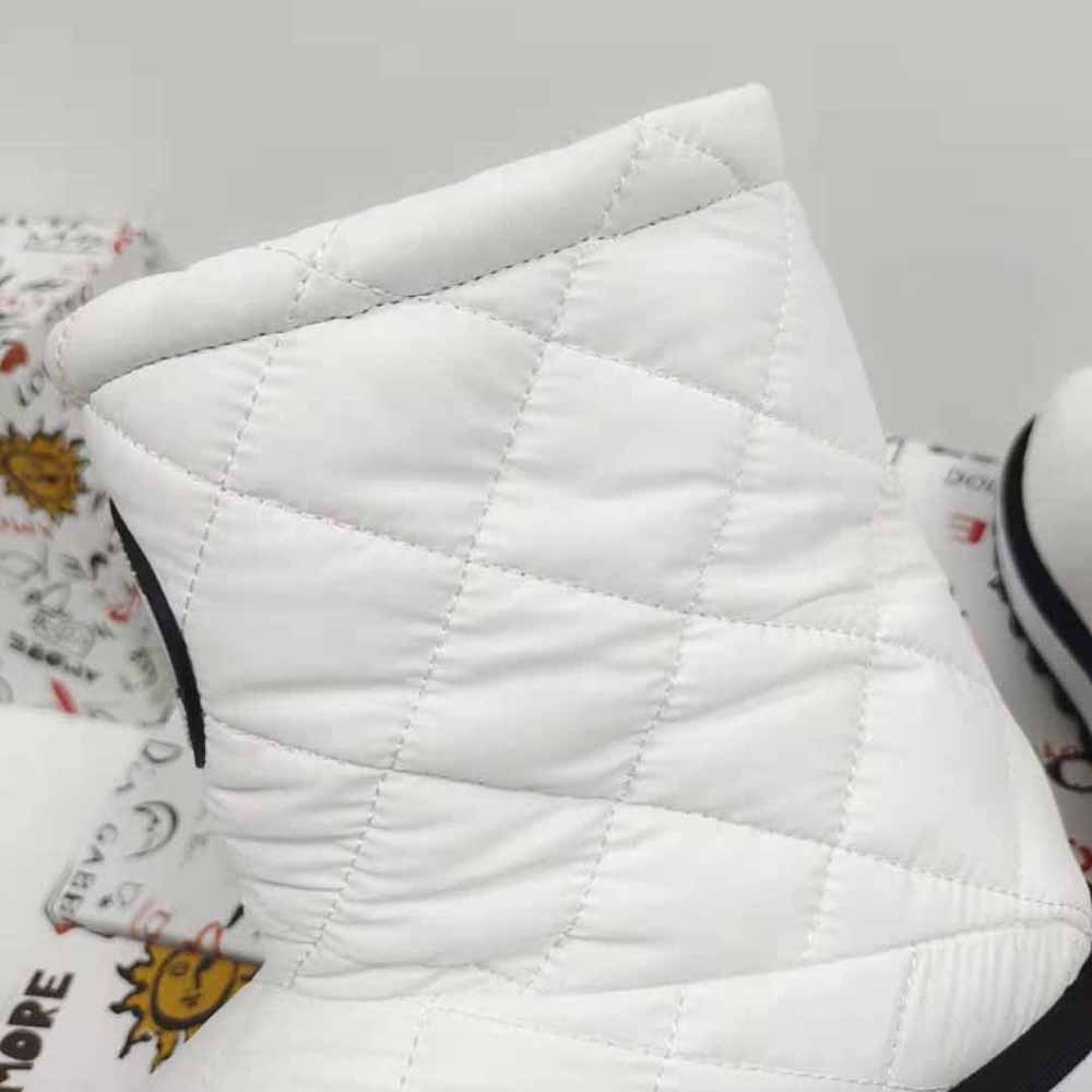 Dolce Gabbana D&G Women Nylon Ankle Boots with DG Logo-White - image 8
