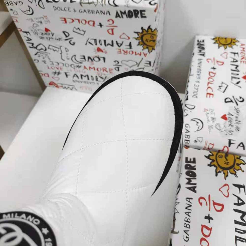 Dolce Gabbana D&G Women Nylon Ankle Boots with DG Logo-White - image 6