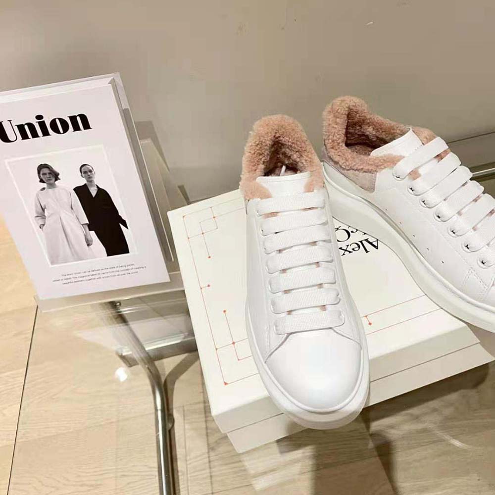 Alexander Mcqueen Women Oversized Sneaker Pink Smooth Calf Leather - image 4