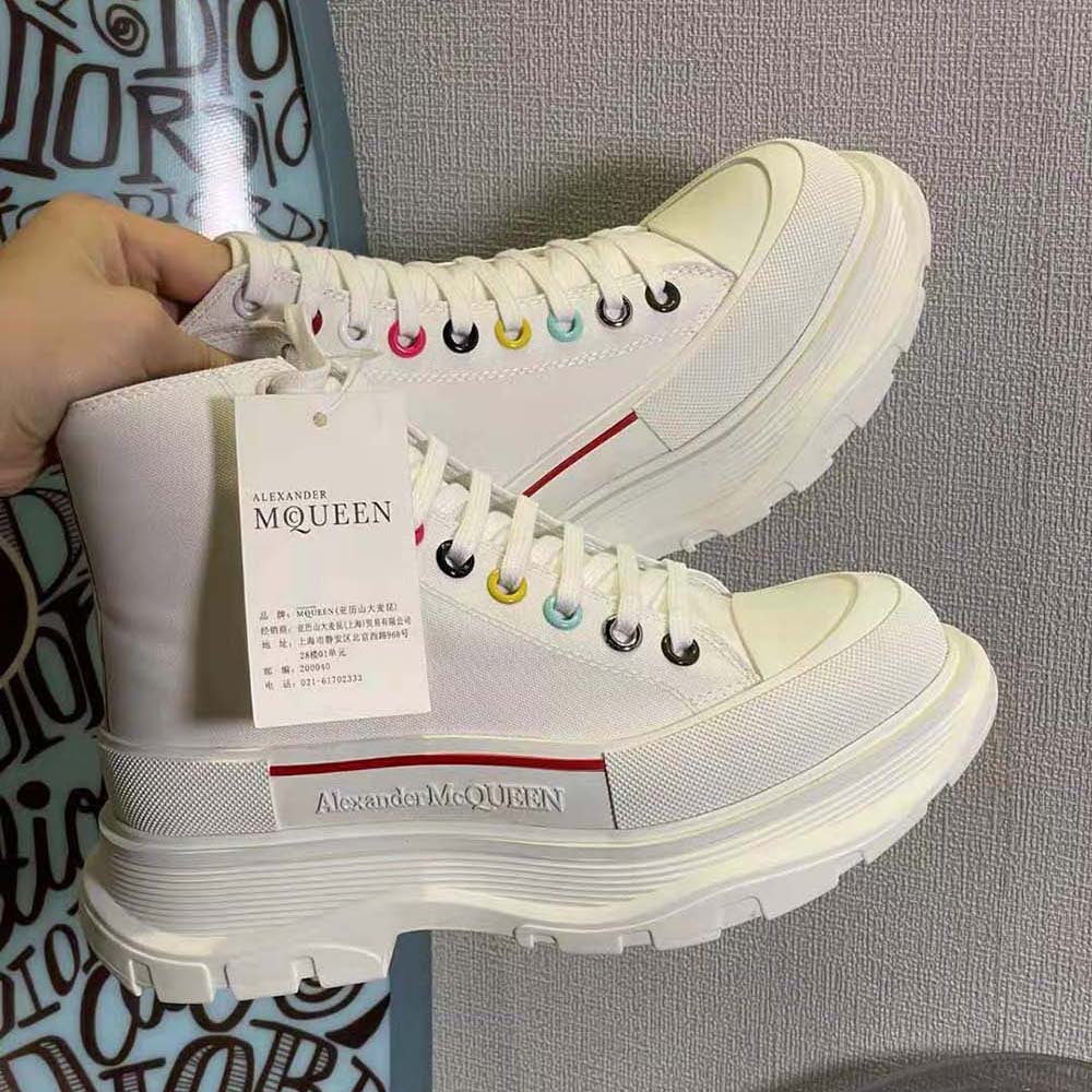Alexander Mcqueen Women Tread Slick Boot Featuring Multicolour Eyelet Detailing - image 9
