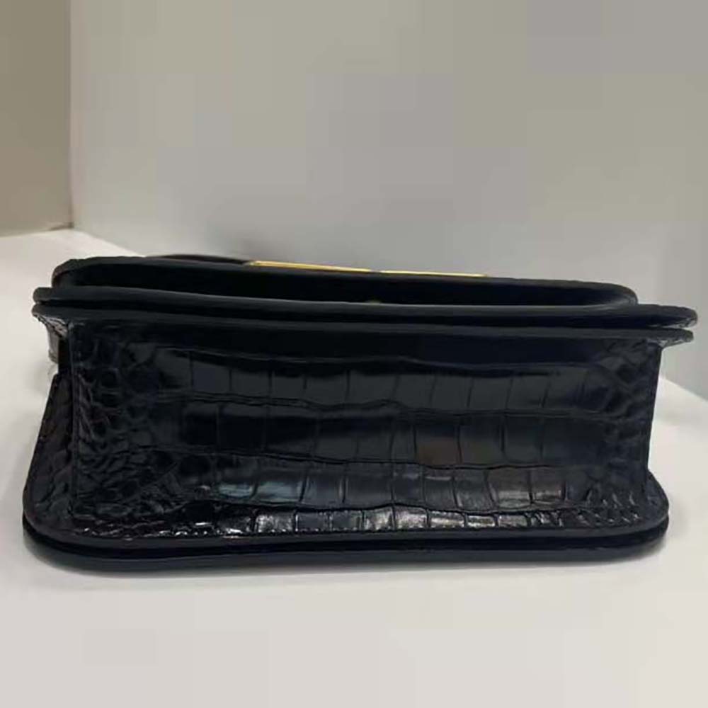 Balenciaga Women Gossip Small Bag in Extra Supple Crocodile Embossed Calfskin in Black - image 5