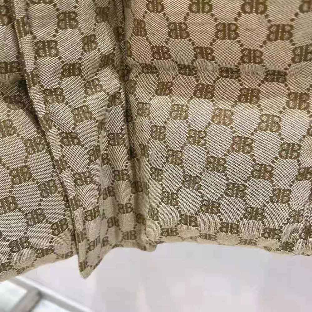 Balenciaga Men Hacker BB Puffer in Beige and Brown Canvas Jacquard - image 6
