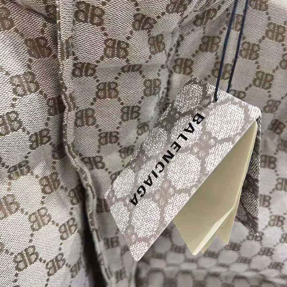 Balenciaga Men Hacker BB Puffer in Beige and Brown Canvas Jacquard - image 11