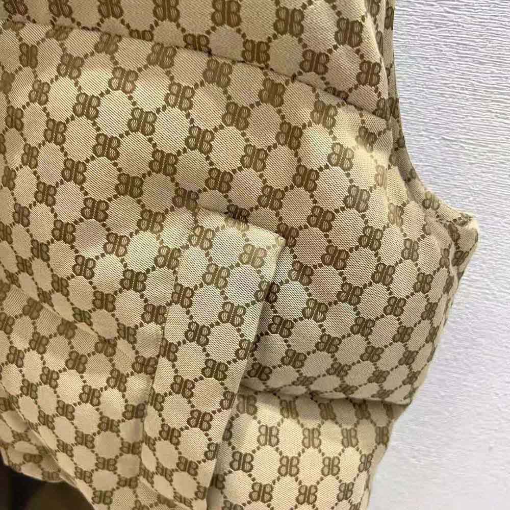 Balenciaga Men Hacker Cocoon Puffer Gilet in Brown Canvas Jacquard - image 6