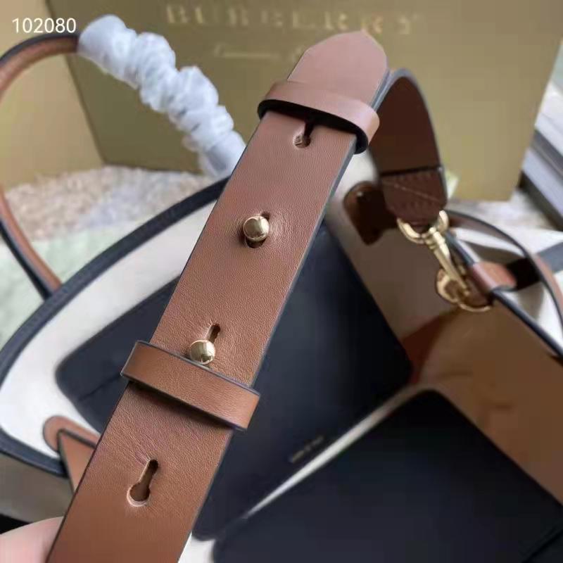 Burberry Women Horseferry Soft Cotton Canvas Belt Tote Bag - image 10