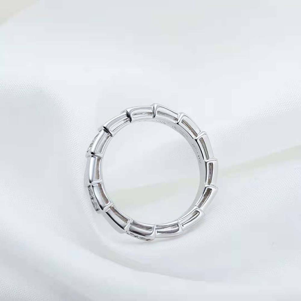 Bvlgari Women Use of Unconventional Materials Serpenti Viper Ring-Silver - image 7