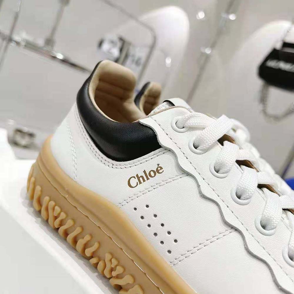 Chloe Women Franckie Low-Top Sneaker in Smooth Calfskin-Black - image 9