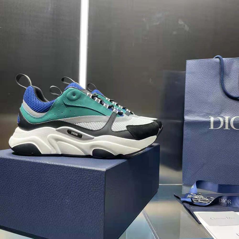 Rear view of Dior Men B22 Sneaker showcasing chunky sole and branding