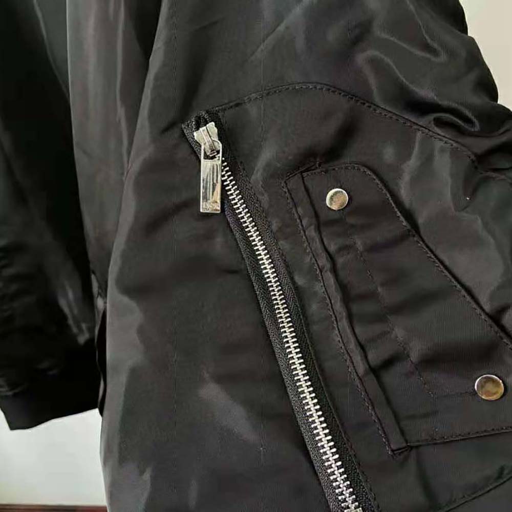 Dior Men Peter Doig Bomber Jacket Black Technical Satin - image 6
