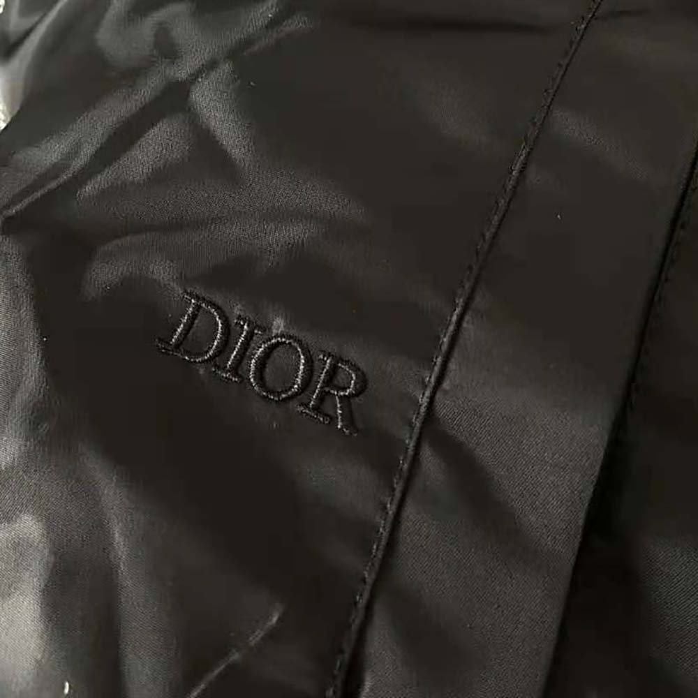 Dior Men Peter Doig Bomber Jacket Black Technical Satin - image 5