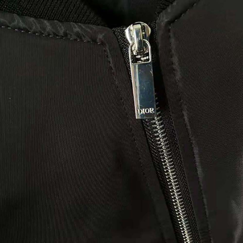 Dior Men Peter Doig Bomber Jacket Black Technical Satin - image 4