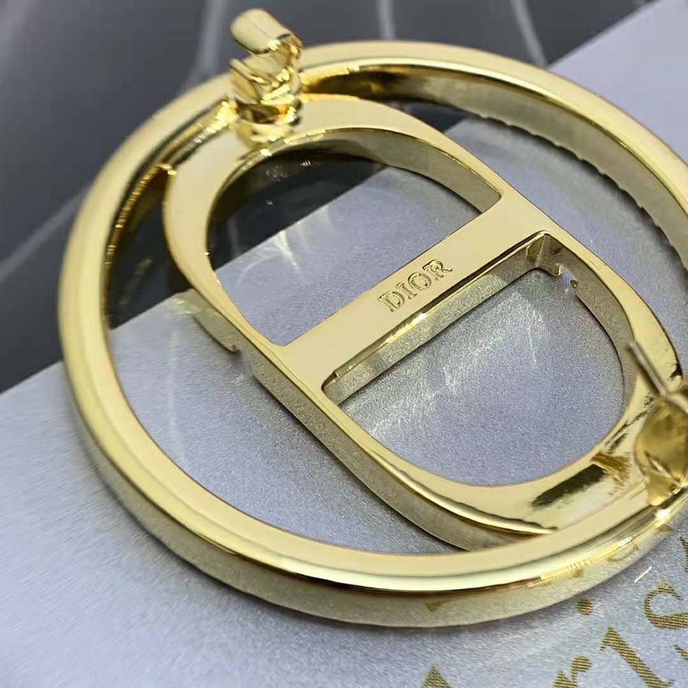 Dior Women 30 Montaigne Brooch Gold-Finish Metal and White Crystals - image 6