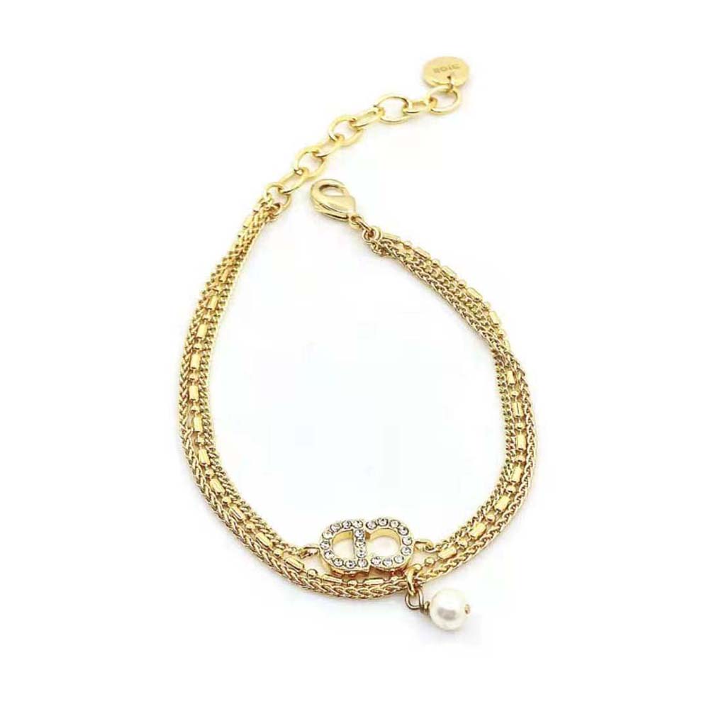 Side view showcasing Dior Women Clair D Lune Bracelet adjustable clasp
