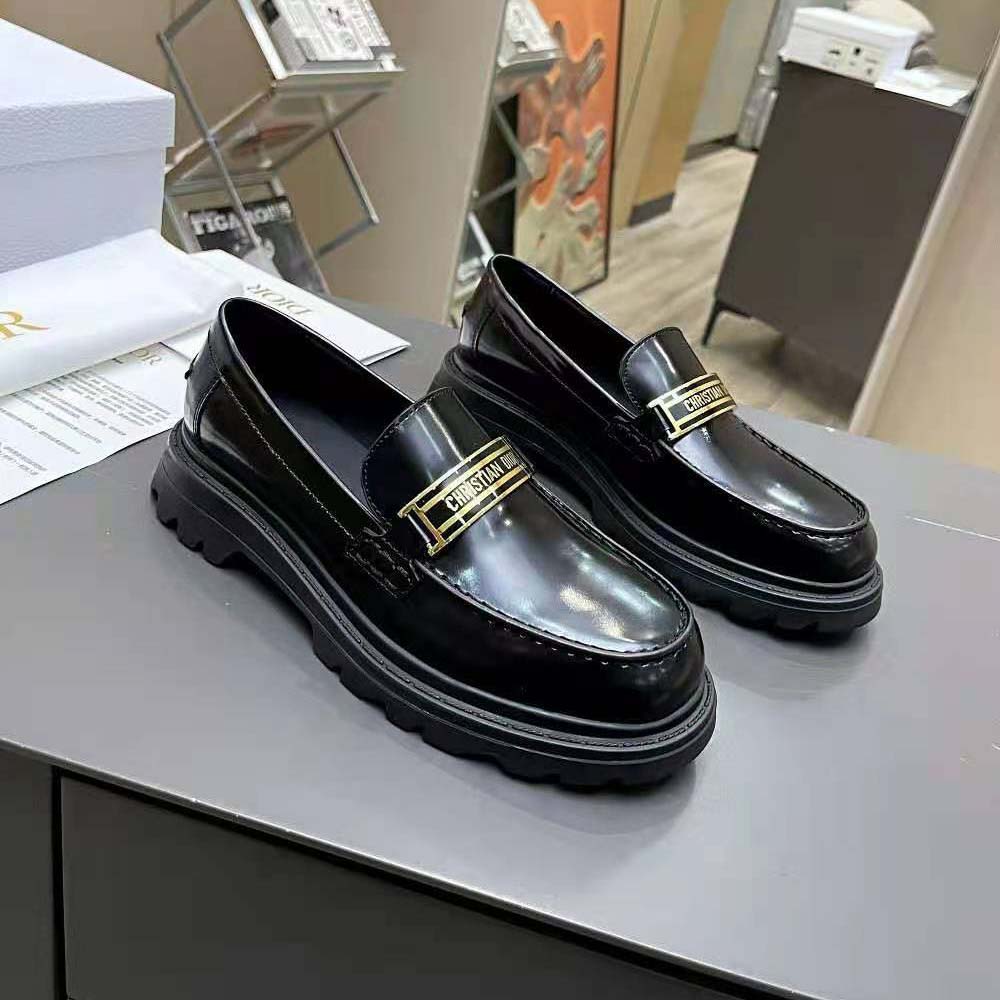 Dior Women Code Loafer Black Brushed Calfskin - image 4