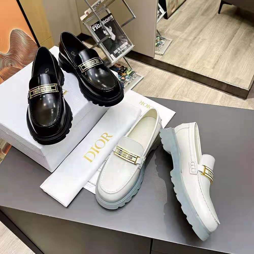Dior Women Code Loafer White Brushed Calfskin - image 5