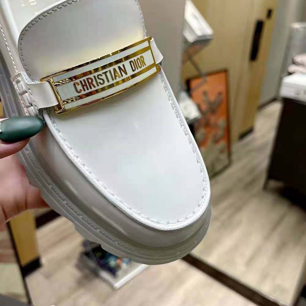 Dior Women Code Loafer White Brushed Calfskin - image 9