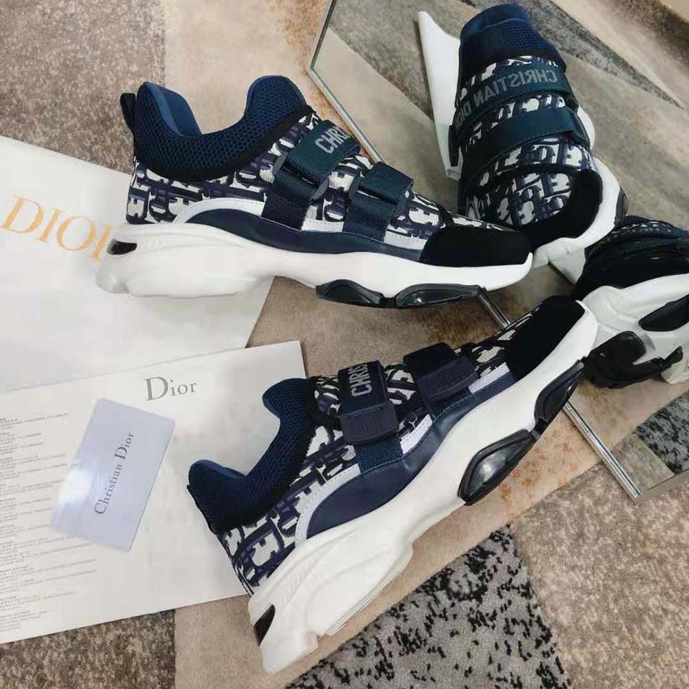Dior Women D-Wander Sneaker Deep Blue Dior Oblique Technical Fabric - image 6