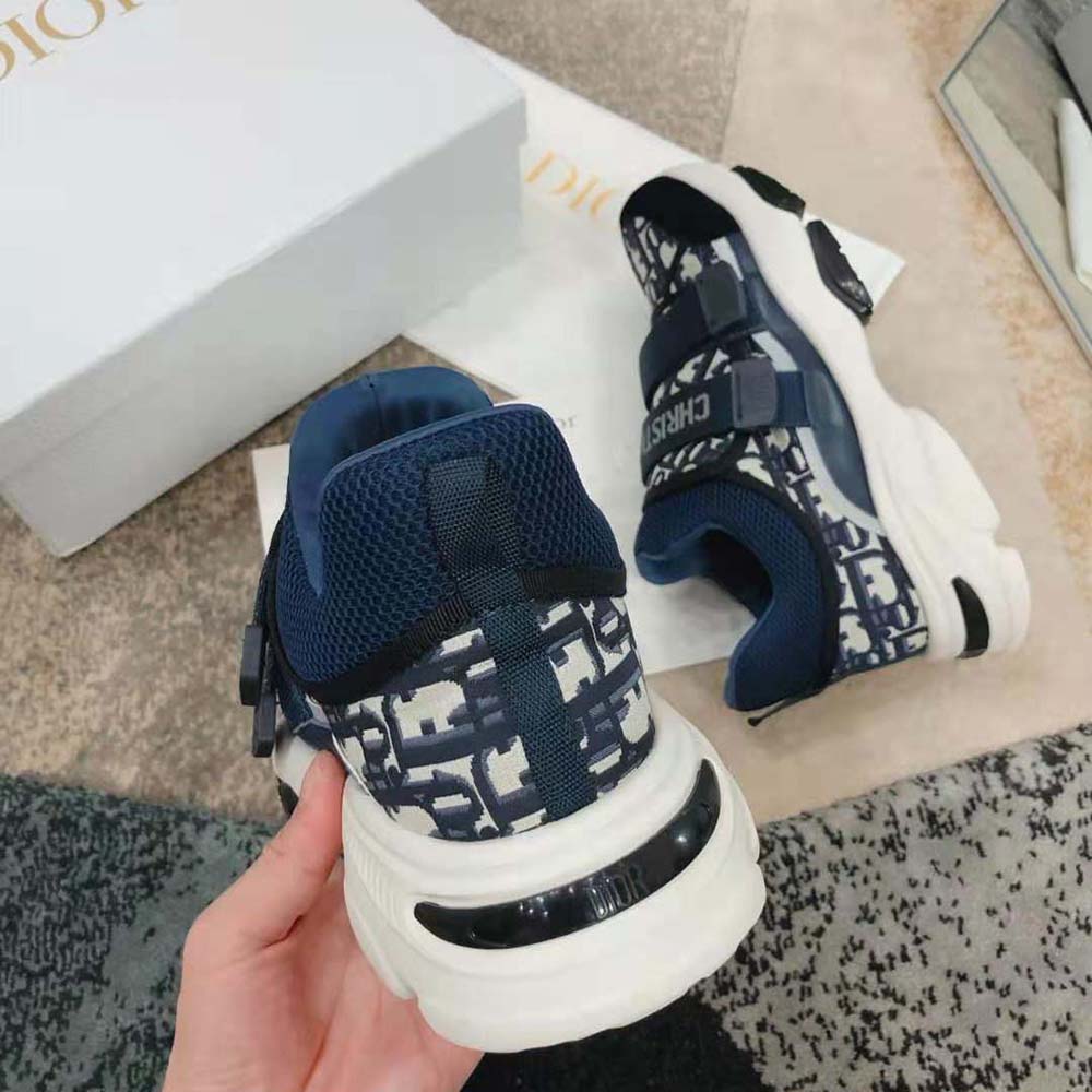 Dior Women D-Wander Sneaker Deep Blue Dior Oblique Technical Fabric - image 9