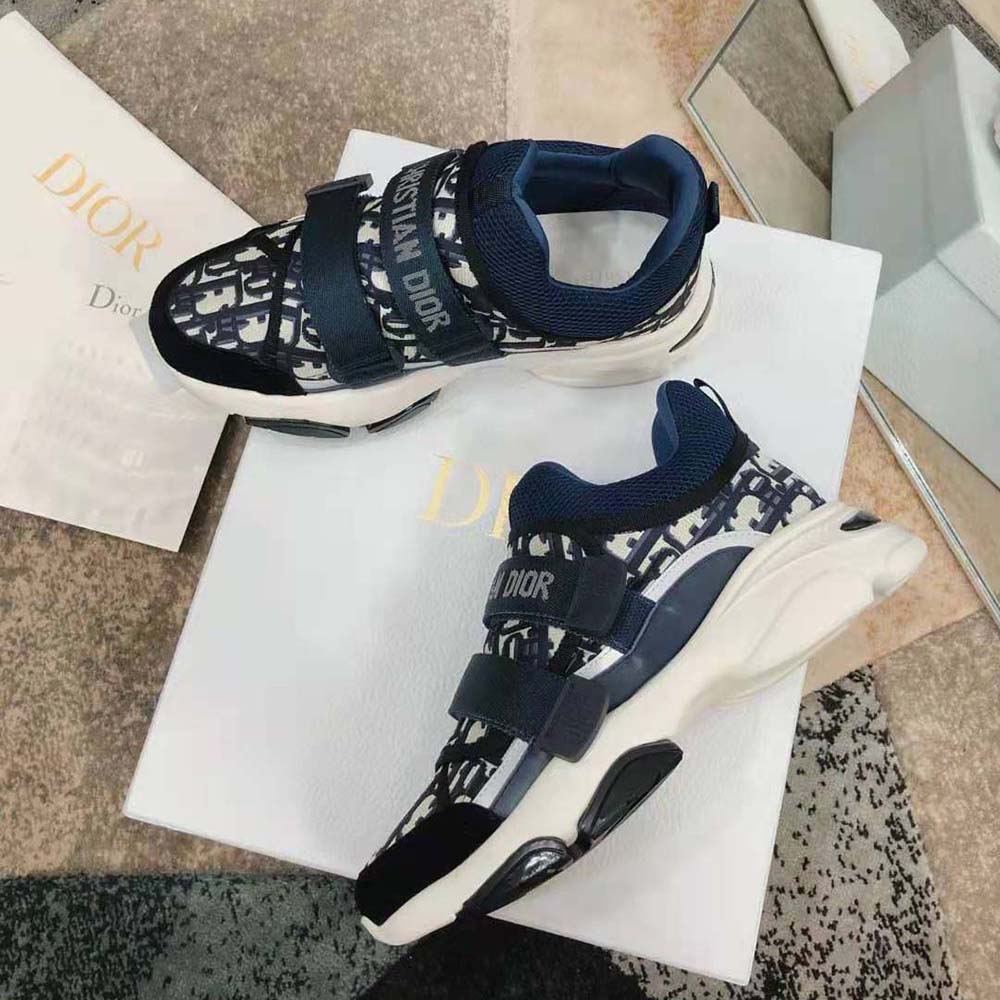 Dior Women D-Wander Sneaker Deep Blue Dior Oblique Technical Fabric - image 4