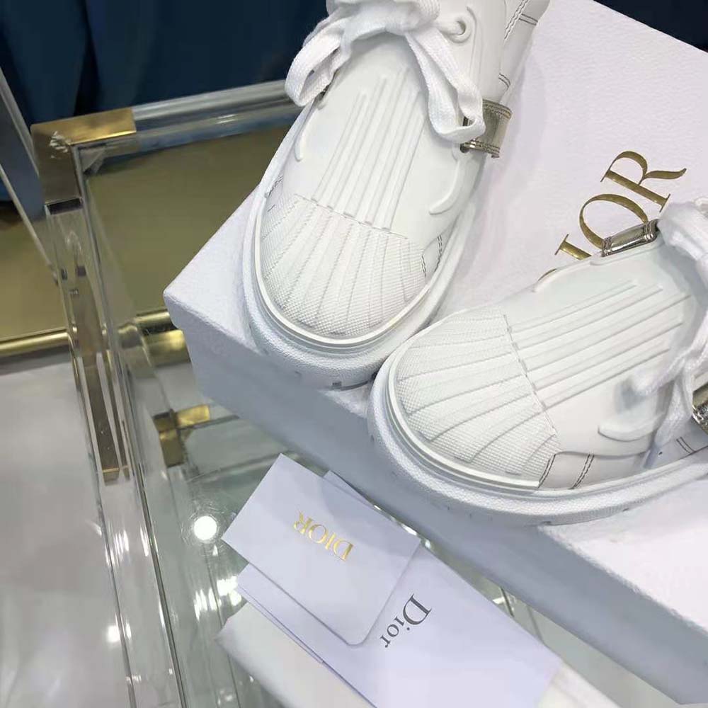 Dior Women Dior-id Sneaker White Calfskin and Gold-Tone Laminate - image 8