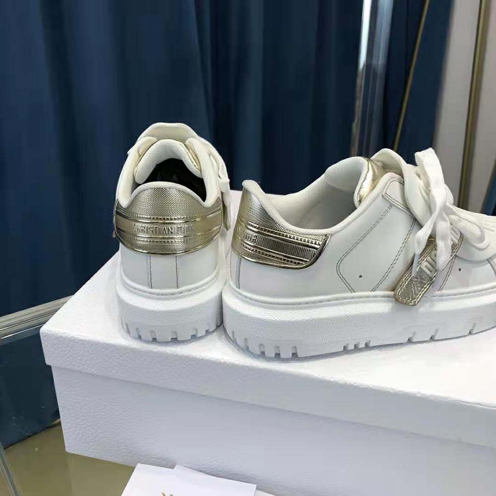 Dior Women Dior-id Sneaker White Calfskin and Gold-Tone Laminate - image 9