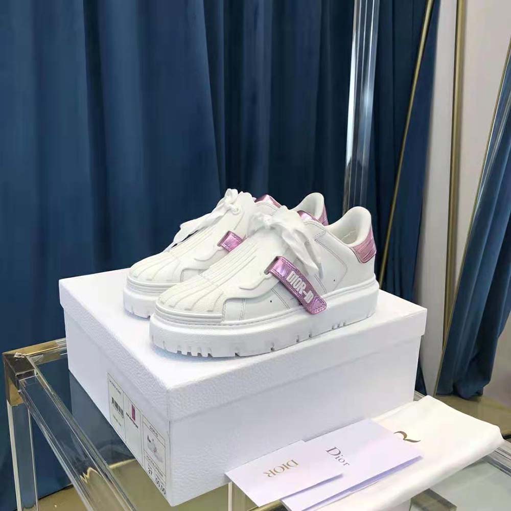 Dior Women Dior-id Sneaker White and Metallic Pink Calfskin - image 4