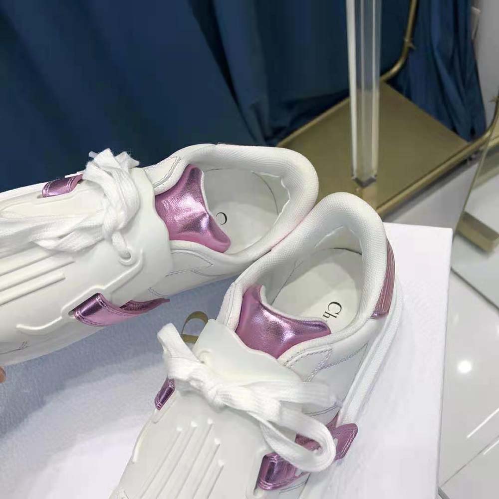 Dior Women Dior-id Sneaker White and Metallic Pink Calfskin - image 8