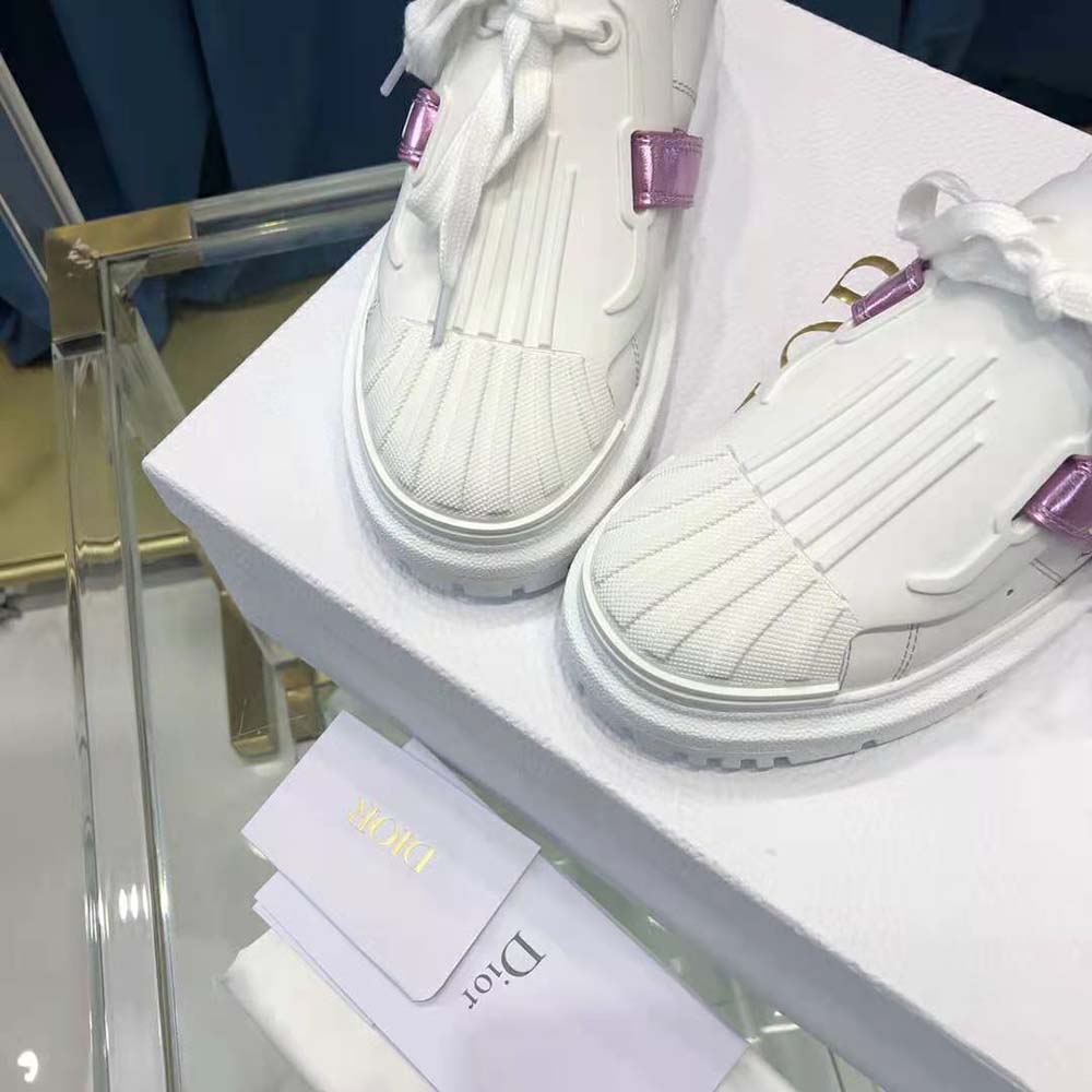 Dior Women Dior-id Sneaker White and Metallic Pink Calfskin - image 9