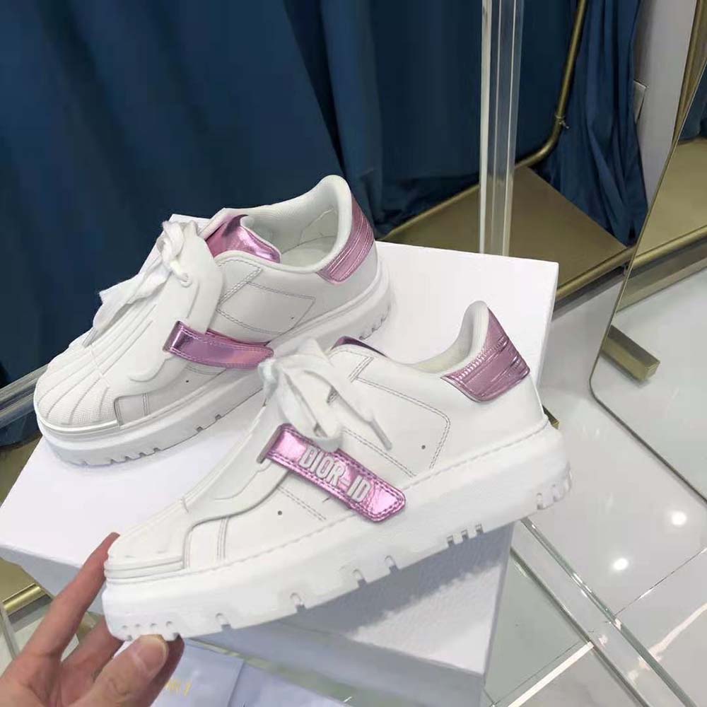 Dior Women Dior-id Sneaker White and Metallic Pink Calfskin - image 5