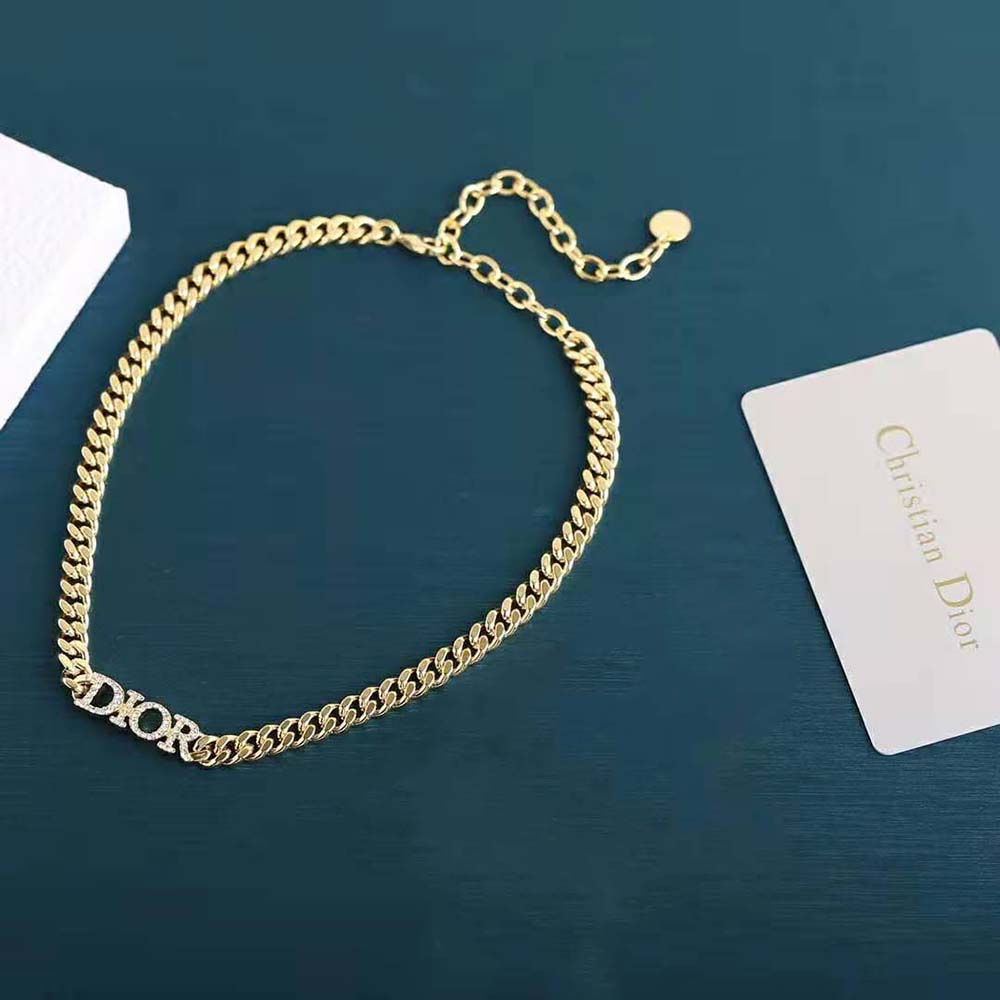 Full front view of Dior Women Dio(r)evolution Choker on white background