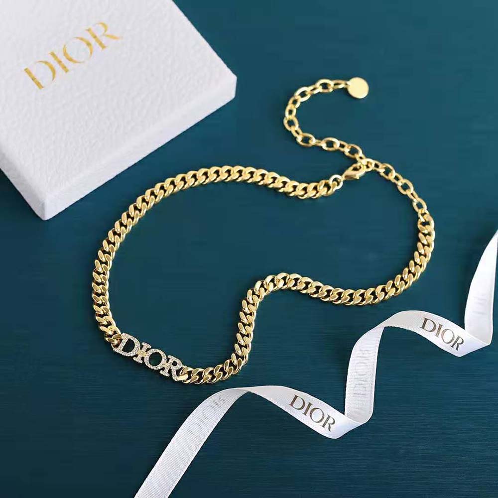 Dior Women Dio(r)evolution Choker Gold-Finish Metal and White Crystals - image 4