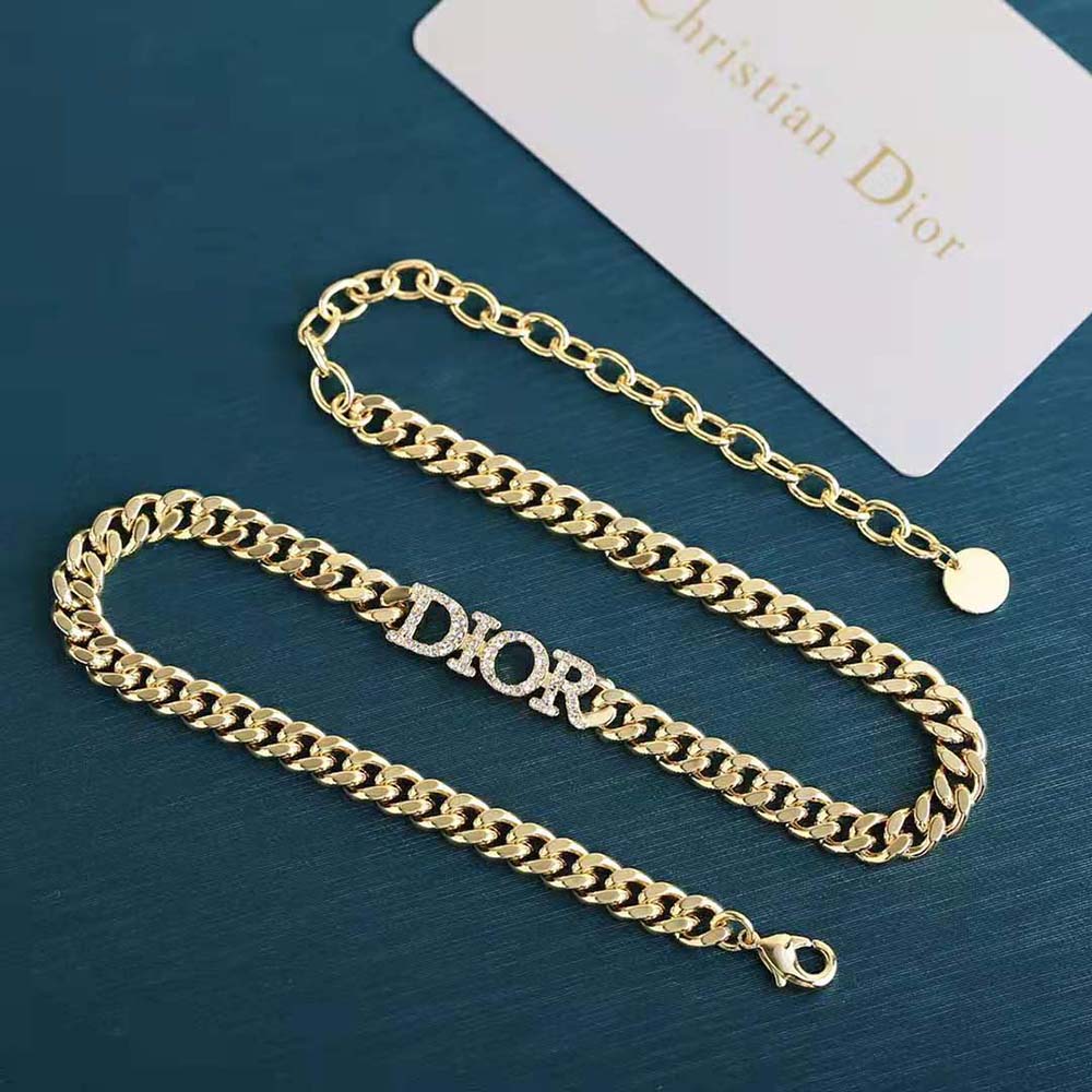Dior Women Dio(r)evolution Choker Gold-Finish Metal and White Crystals - image 5