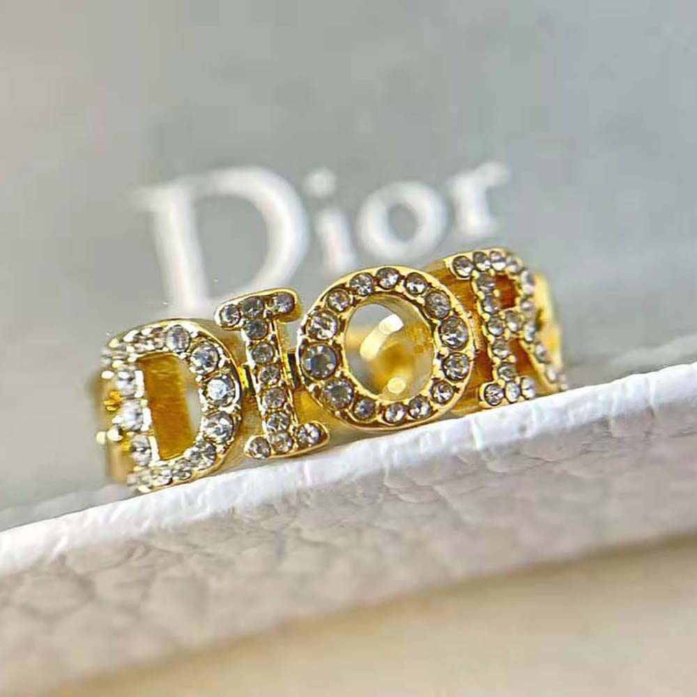 Dior Women Dio(r)evolution Ring Gold-Finish Metal and White Crystals - image 9