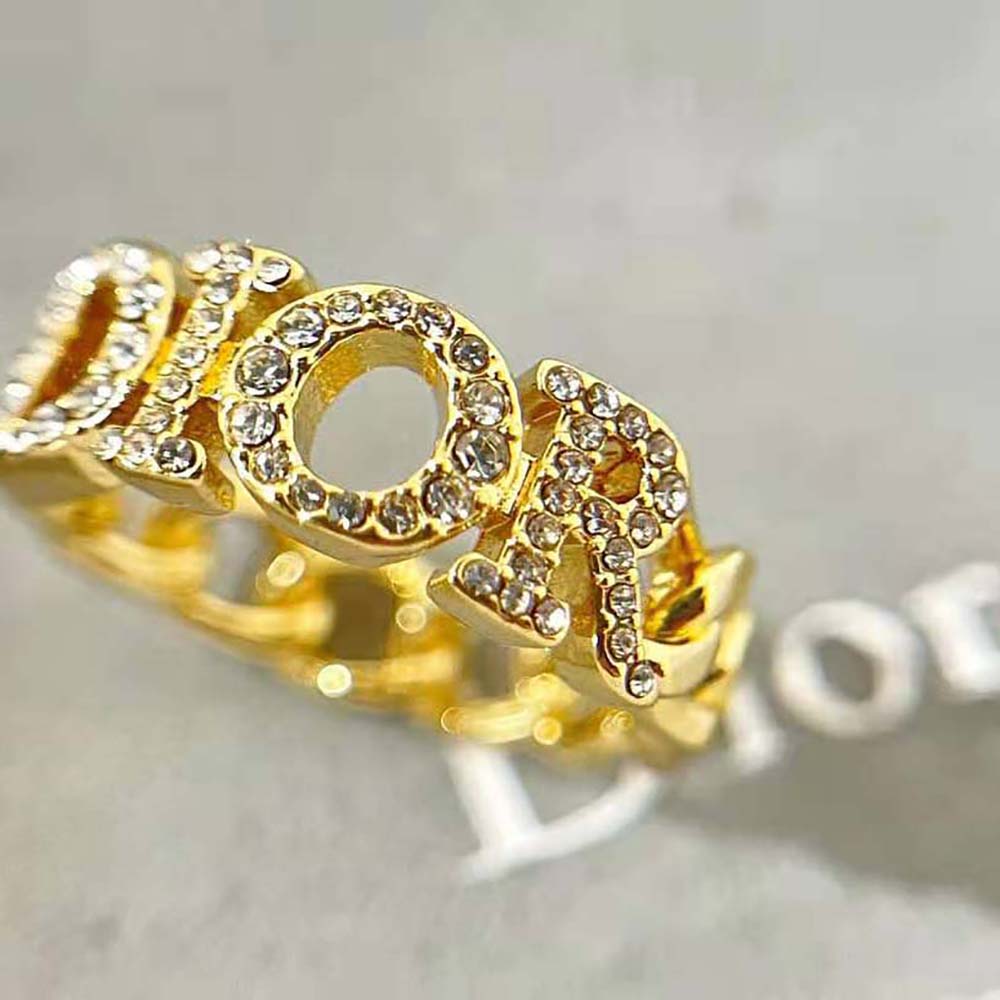 Dior Women Dio(r)evolution Ring Gold-Finish Metal and White Crystals - image 8