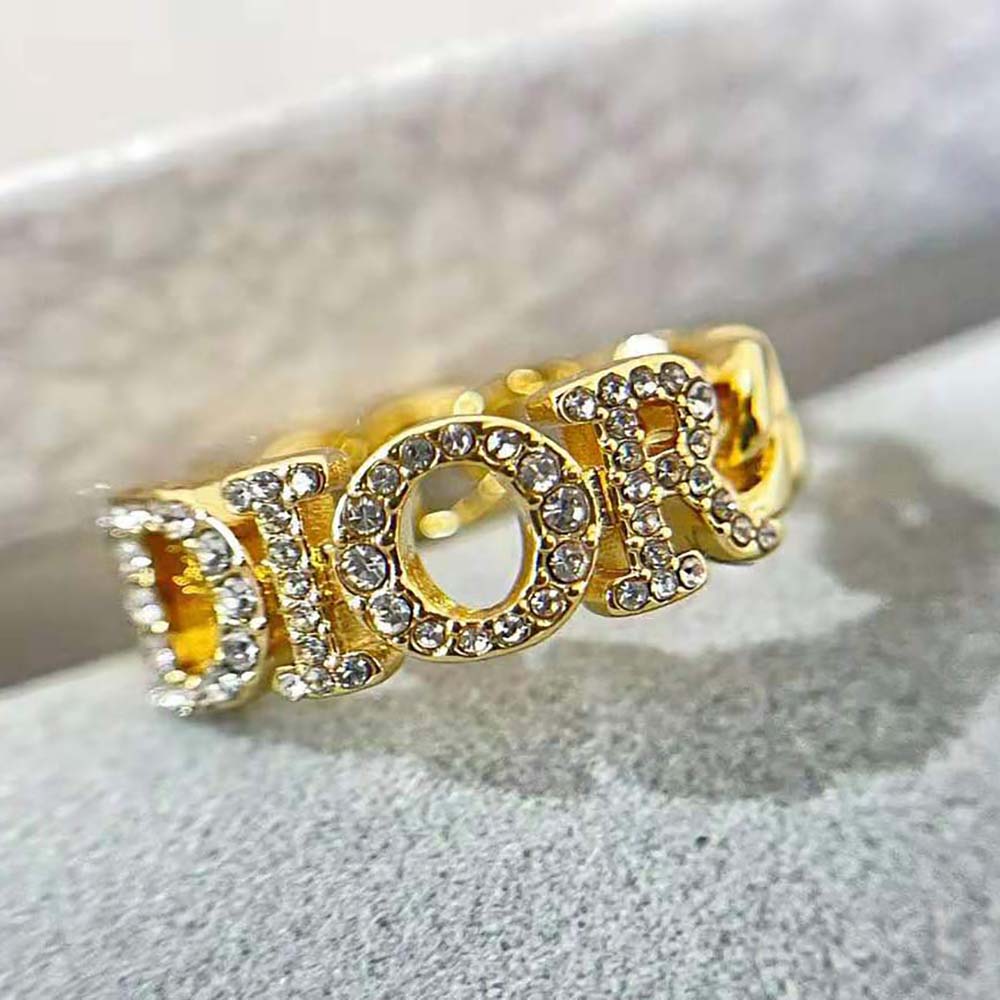 Dior Women Dio(r)evolution Ring Gold-Finish Metal and White Crystals - image 5