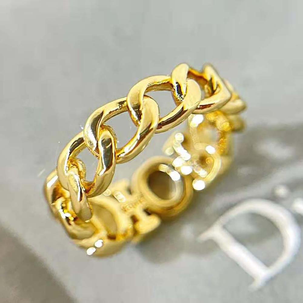 Dior Women Dio(r)evolution Ring Gold-Finish Metal and White Crystals - image 4