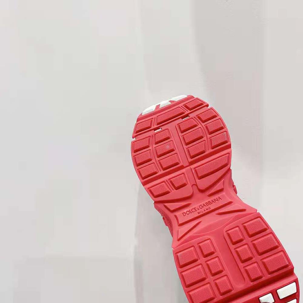 Dolce Gabbana D&G Men Mixed-Material Space Sneakers-Red - image 10