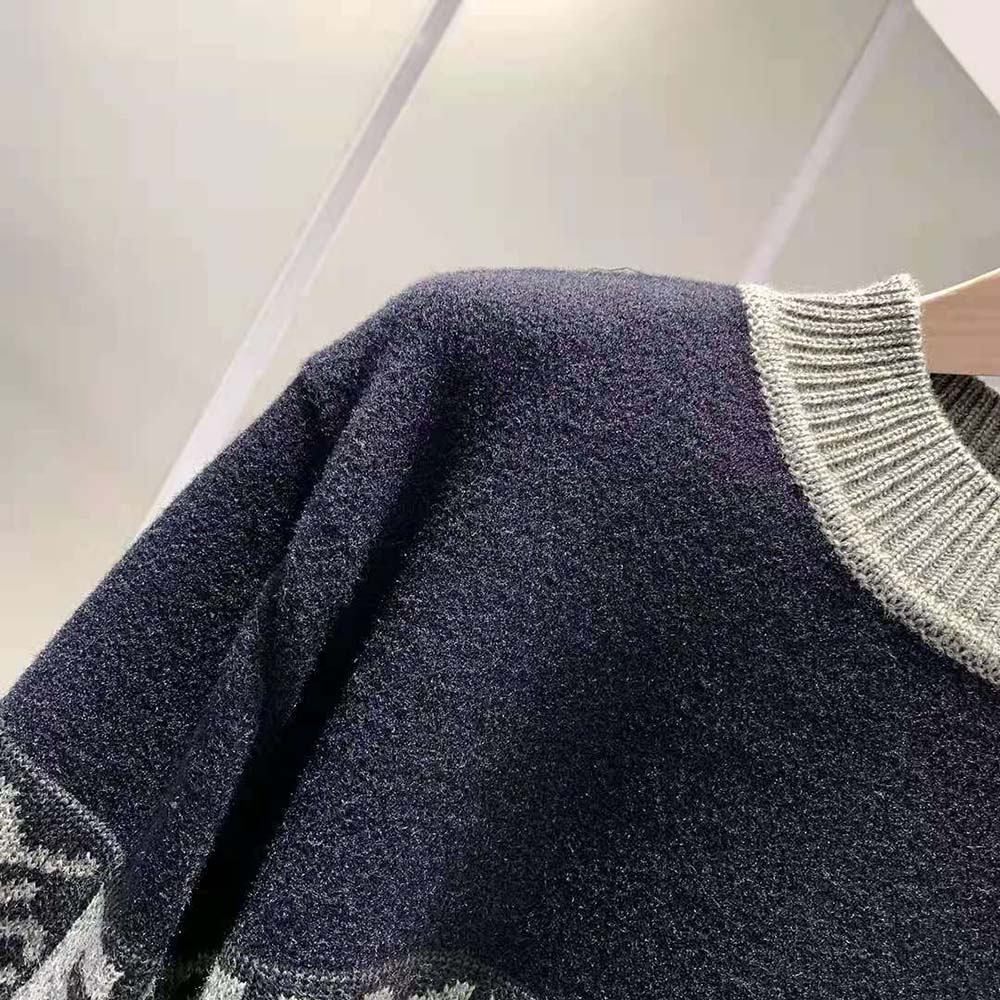 Fendi Men Black wool Sweater with High Collar and Long Sleeves - image 6