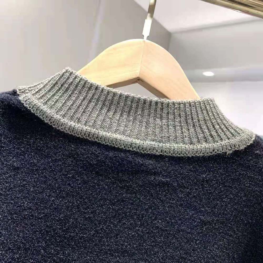Fendi Men Black wool Sweater with High Collar and Long Sleeves - image 7