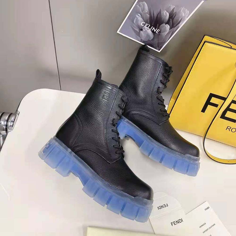 Fendi Women Force Black Leather Ankle Boots - image 6