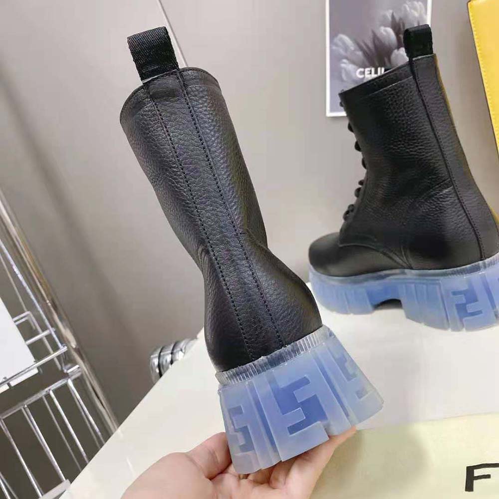 Fendi Women Force Black Leather Ankle Boots - image 8