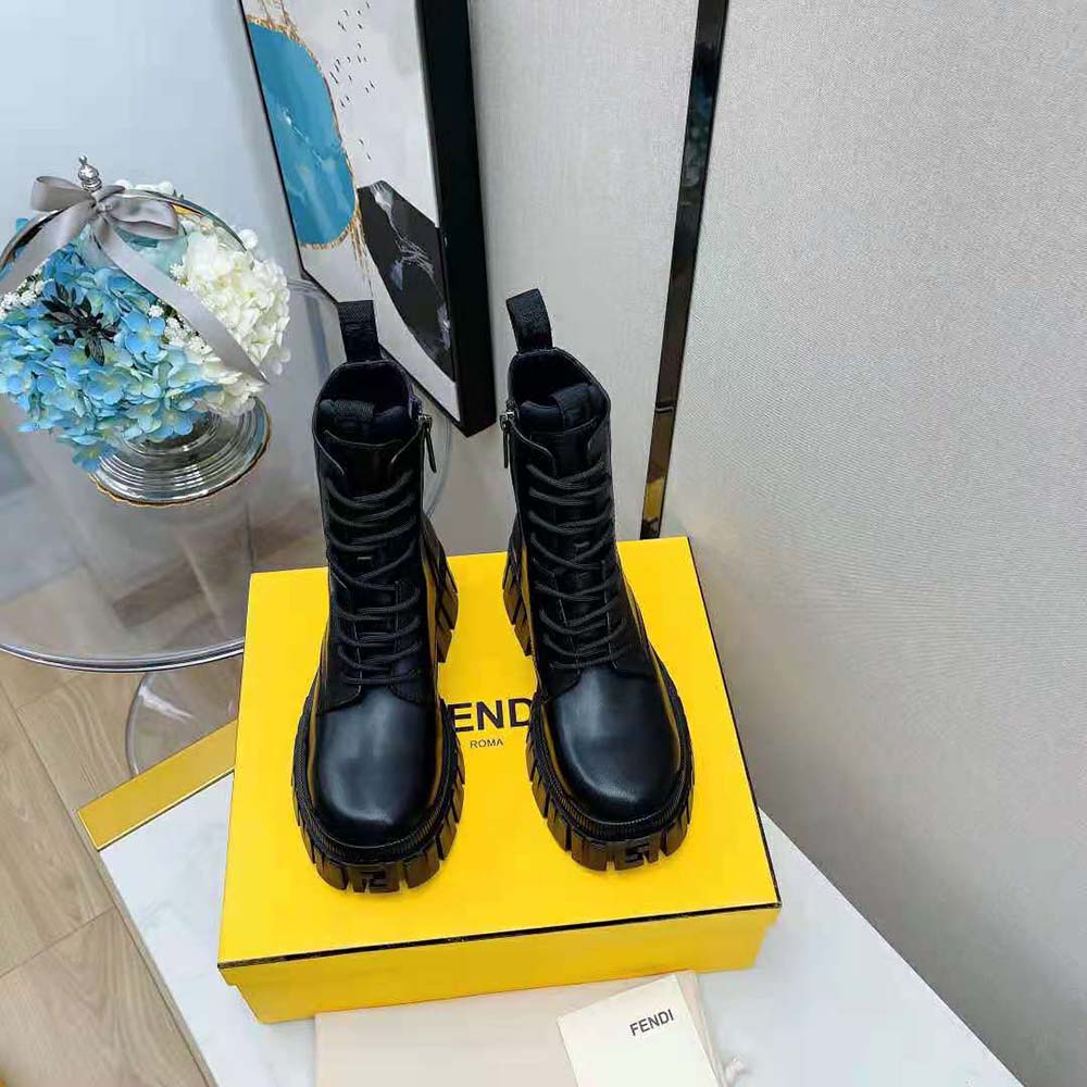 Fendi Men Force Black leather Ankle Boots - image 2