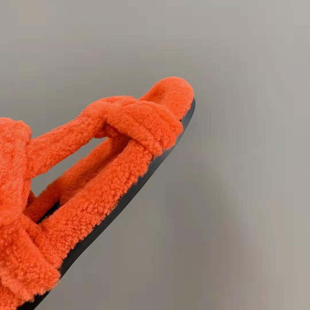 Fendi Women Feel Red Sheepskin Sandals - image 9