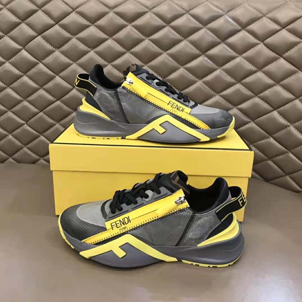 Fendi Women Flow Gray Nylon Low-Tops - image 4