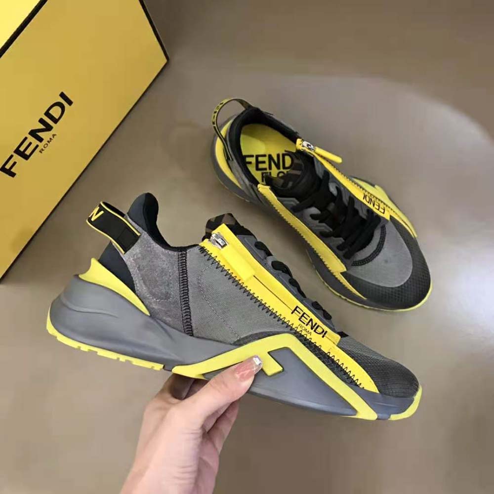 Fendi Women Flow Gray Nylon Low-Tops - image 5